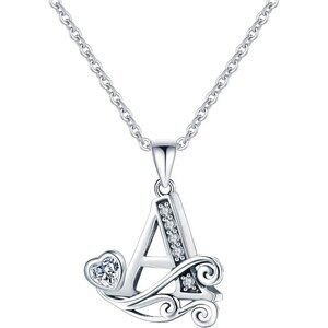 S925 Sterling Silver Initial Letter Necklaces for Women Dainty Letter Chain Neck